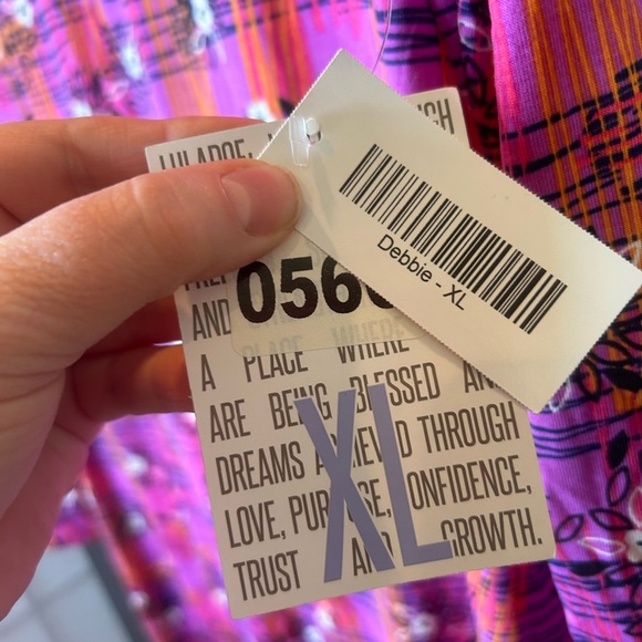 NWT LuLaRoe Debbie Pink Long Sleeve Sheath Dress - Picture 4 of 6